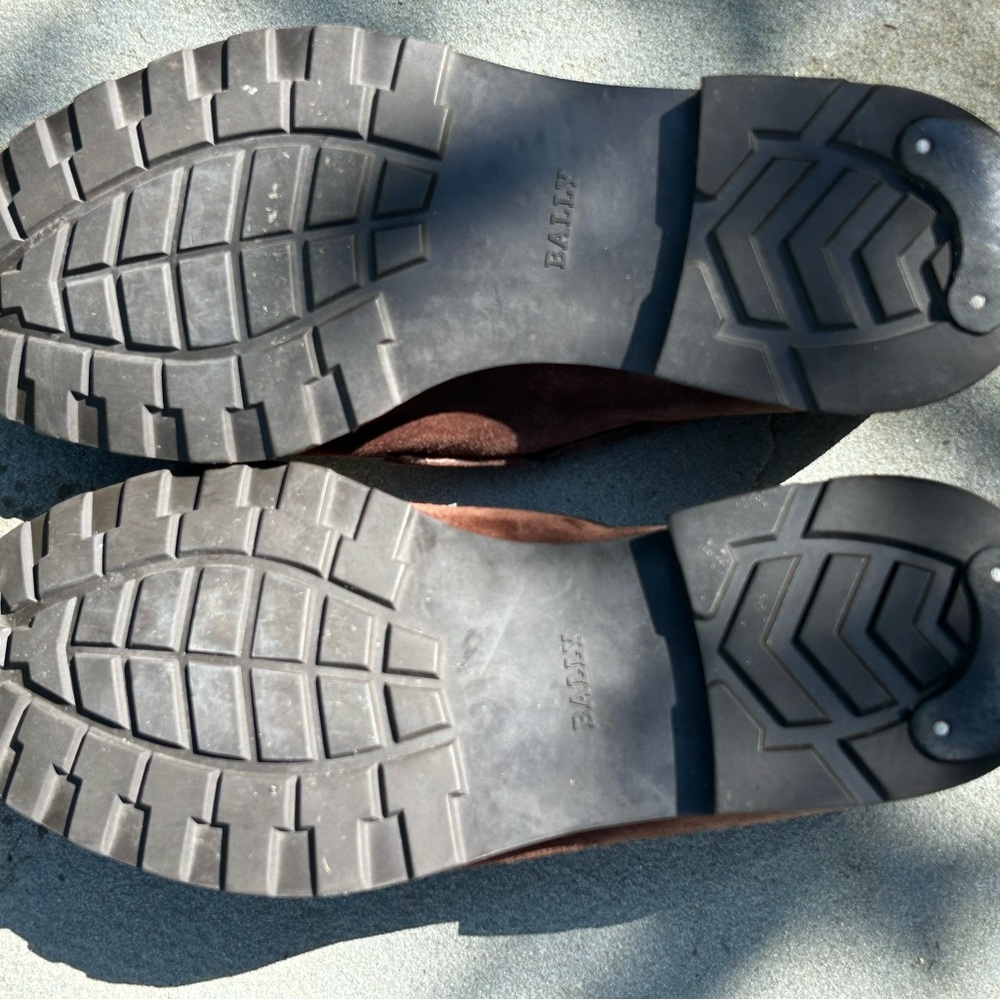 Bally - Suede Loafers, Chestnut Brown, Rubber Sole - Picture 3 of 7
